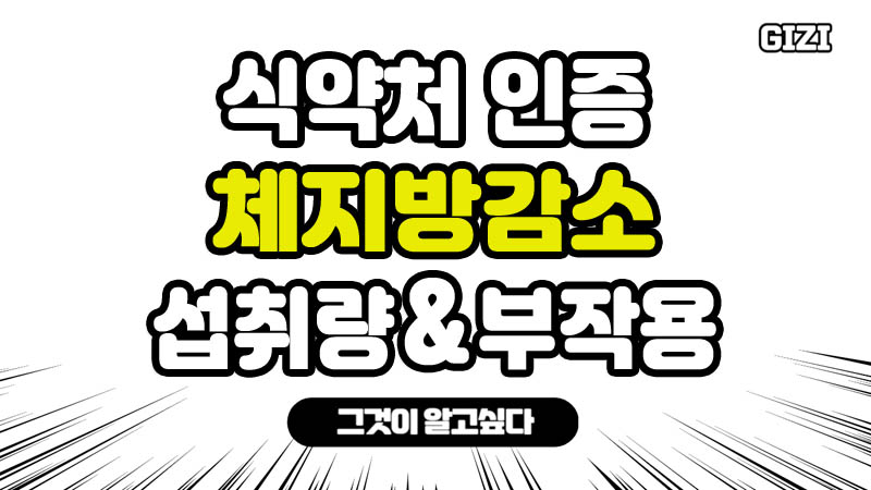 체지방 감소 건강기능식품 부작용